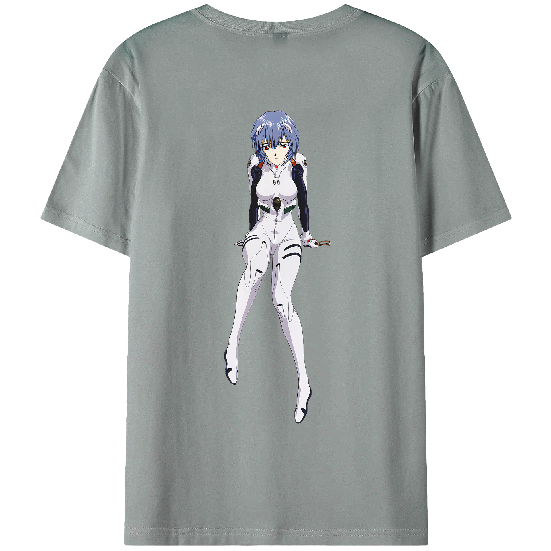 （画像用） EVA 新世紀エヴァンゲリオン 綿100％ メンズ半袖Tシャツ（バックプリント） 通気性